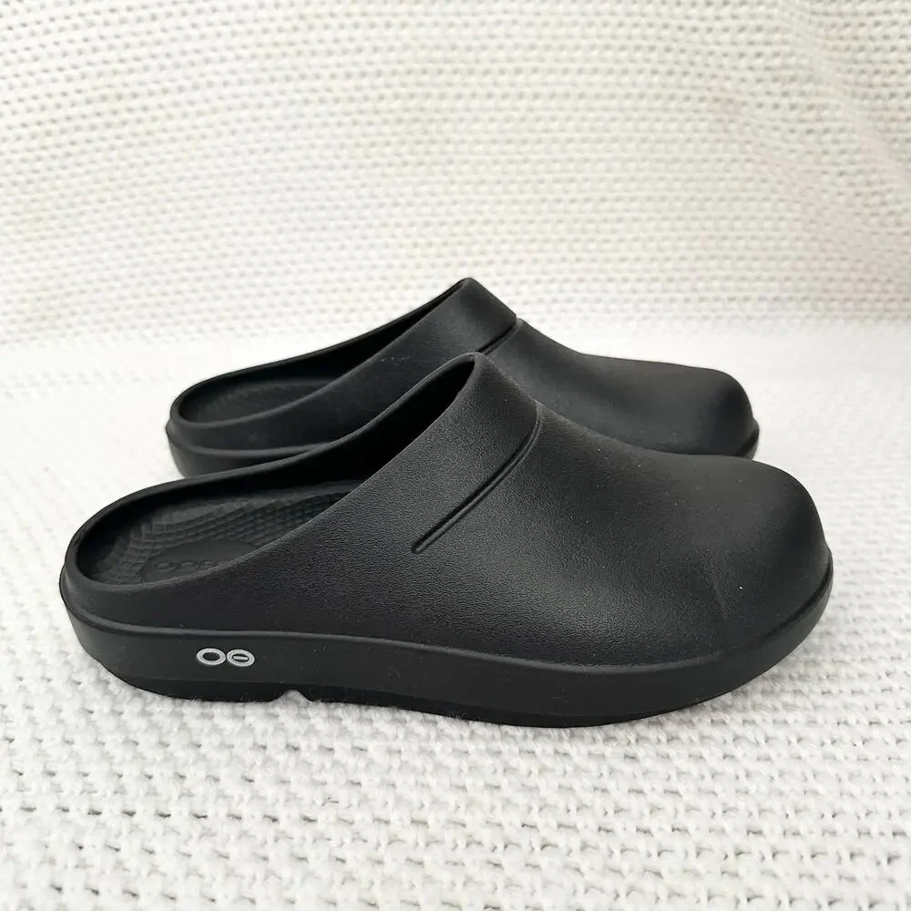 Oofos OOcloog Black Matte Closed Toe Slip On Recovery Clog M6-W8 Unisex Read - Picture 6 of 8